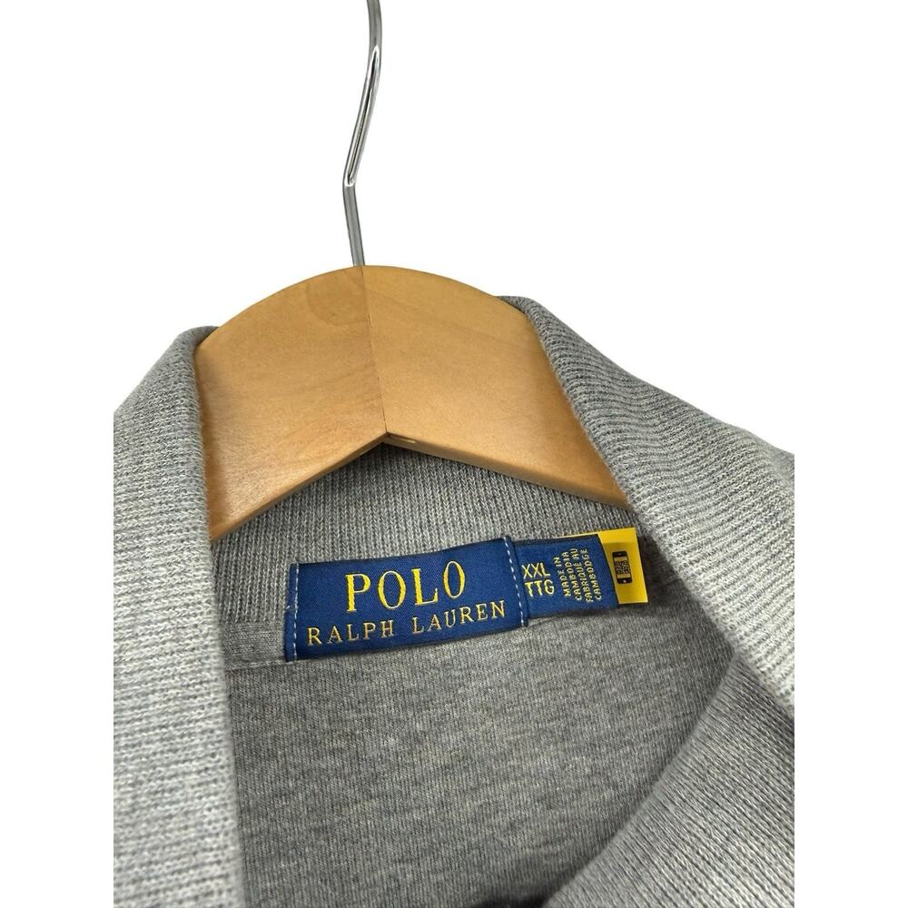Polo Ralph Lauren Estate-Rib Quarter-Zip Pullover Dark Vintage Heather Men’s 2XL - Picture 2 of 6